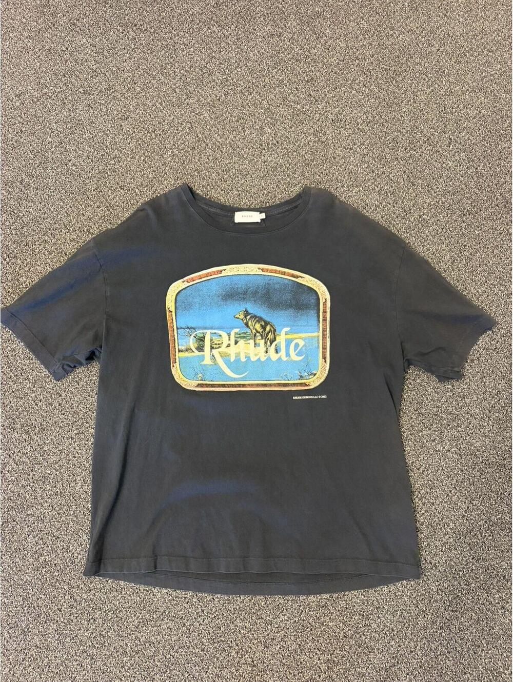 Rhude Wolf Tee Navy